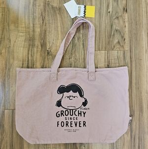 Zara Peanuts Pink Lucy Grouchy Since Forever Tote/Shopper Bag
